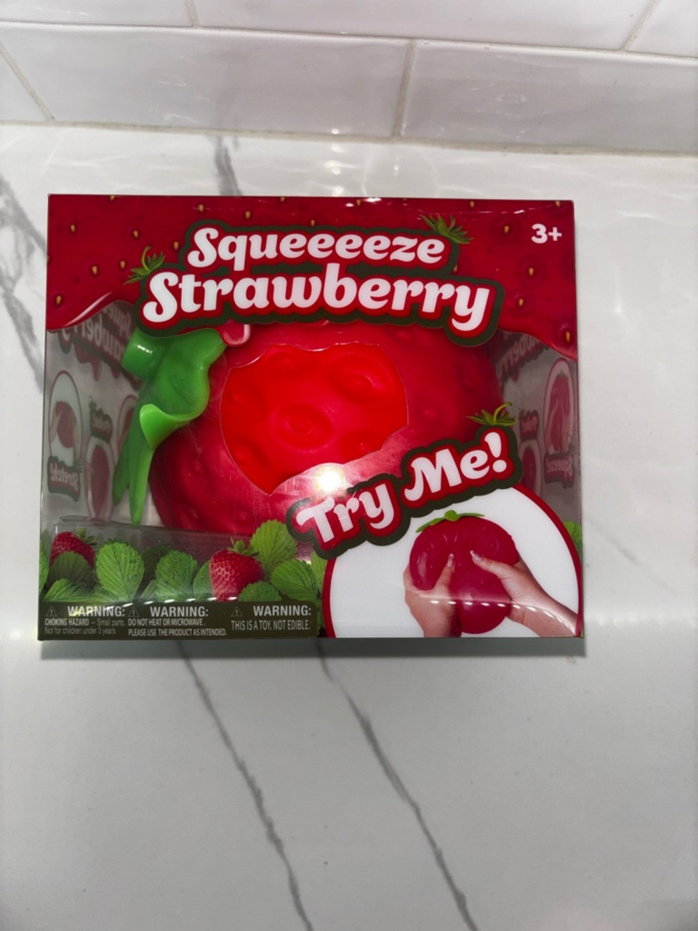 Squeeeze Strawberry Scented Squishy Toy - New Sealed Box